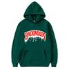 Мужская толстовка Drip-vibe Backwoods с принтом букв, смелый красный расплавленный текстовый рисунок спереди, плотный флисовый пуловер для городской повседневной одежды