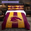 Brisbane Broncos Pattern Microfiber 3Pcs Bedding Set Decor Duvet Cover Set For Bedroom Home Use