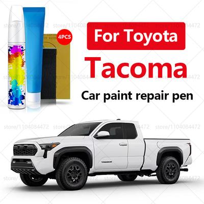 Ремонтный маркер для краски автомобиля для TOYOTA Tacoma 1995-2025, аксессуары для ремонта царапин краски, 4 шт. Белый 040 089, Черный 204, Синий 8W7, Серый 1L7, Подкрашивающая краска2