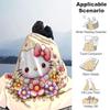 1pc Hello Kitty in a Garden of Flowers Blanket, Soft Throw for Home Decor, Perfect Gift for All Seasons, Living Room, Travel, Camping, Car Blankets, B