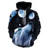 Ferocious Wolf Head Anime Sweatshirt 3D Printed Hoodies Men/Women Fashion Clothing Harajuku Kids Sweatshirt Men Coat