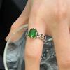 Trendy Open Ring for Women Sterling Silver Zircon Minimalist Design Fashion Jewelry