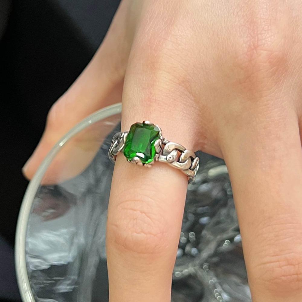 Trendy Open Ring for Women Sterling Silver Zircon Minimalist Design Fashion Jewelry