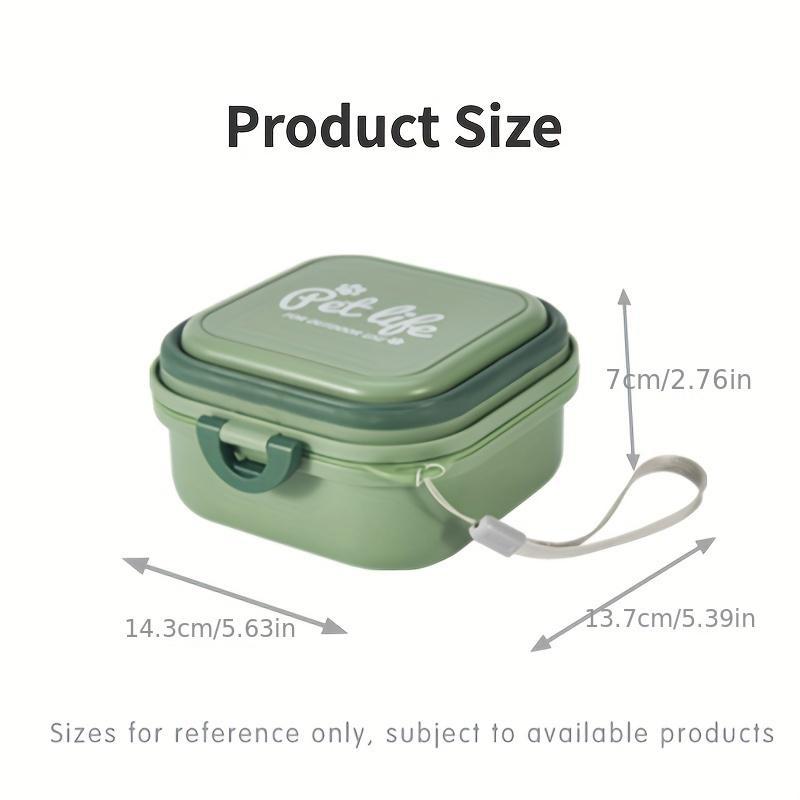 Складные двойные миски для домашних животных 2-в-1 — герметичные, портативные, кормушка для домашних животных и поилка для воды — дорожные миски для собак с крышкой для путешествий и прогулок на свежем воздухе