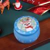1Pcs Christmas Tinplate Round Candy Tin Can Candle Jars With Lid Candle Container Empty Box Cookie Candy Storage Gift Case