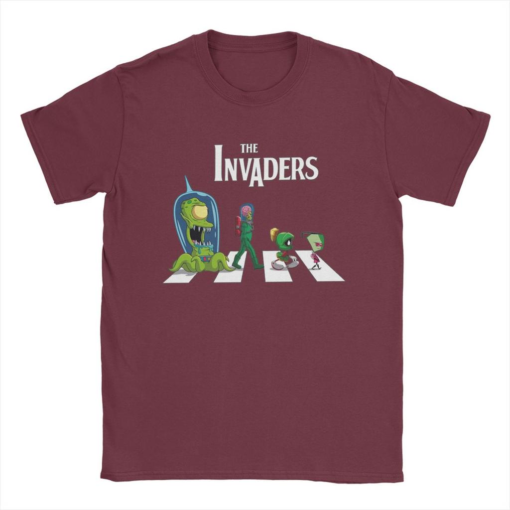 Мужская футболка The Invaders Crosswalk Invader Zim Модные хлопковые футболки с коротким рукавом, футболки с круглым вырезом, топы больших размеров