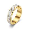 New Fashionable Frosted Stripe Rotating Japanese and Korean Couple Simple Ring