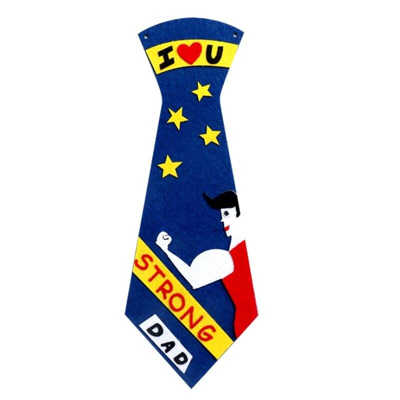 Children DO-IT-YOURSELF Ties Crafts Kindergarten Handmade Tie Educational Toys Fathers Day Birthday Gifts Non Woven Clothing