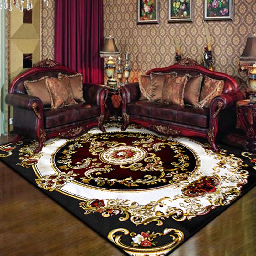 Легкие Роскошные Ретро Ковры для Гостиной Моющиеся Ковры для Спальни Великолепный Нескользящий Ковер для Зоны Дивана Большой Коврик для Комнаты Напольный Настраиваемый