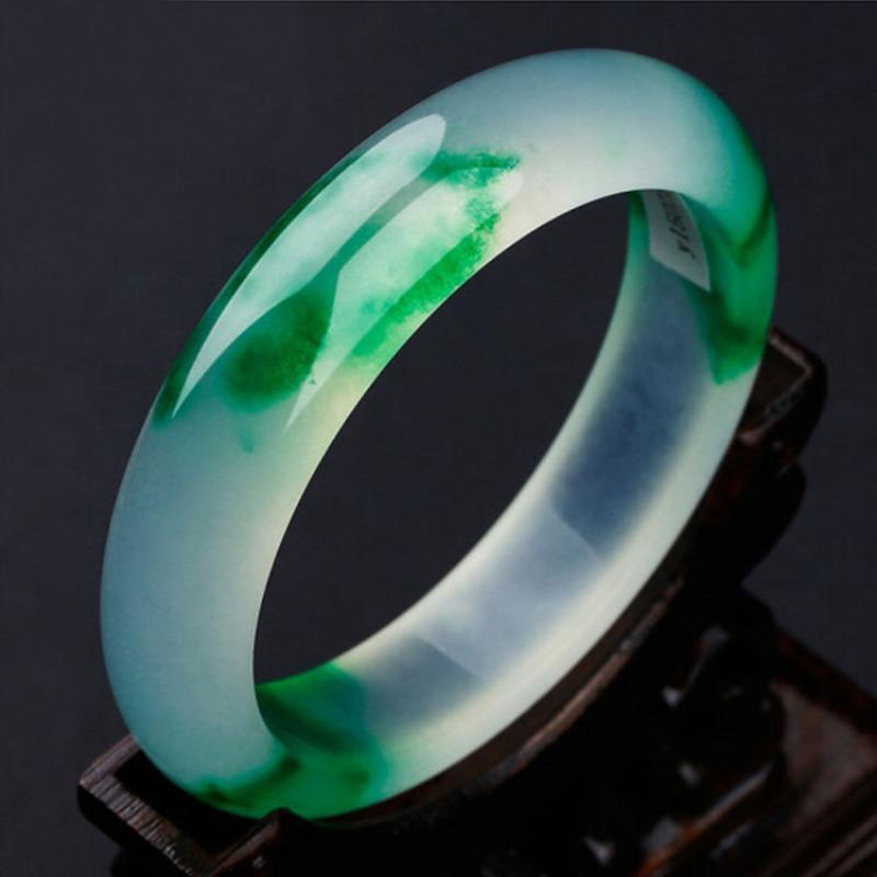 Браслет из нефрита с кварцитом, женский браслет из прозрачного жадеита с цветком нефрита, браслет из нефрита с зеленым цветком Ян оптом