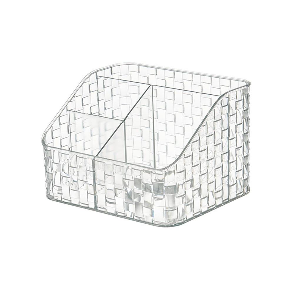 Bow Deco Makeup Brush Holder Acrylic Pencil Holder Eye Shadow Storage Box for Vanity Countertop