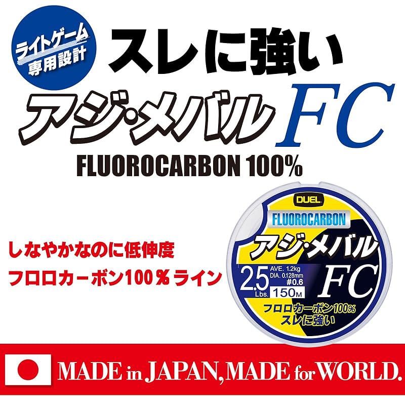 DUEL HARDCORE Флюорокарбоновая леска 4 фунта. HARDCORE Ставрида/Мебару FC 150м 4 фунта. Натуральная Чистая Ставрида/Мебару H3451