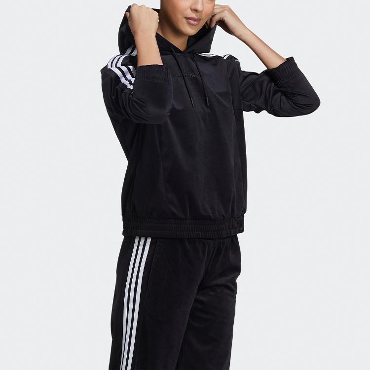 adidas Нео свитер с капюшоном спортивный свитер женский свитшот черный GK8764