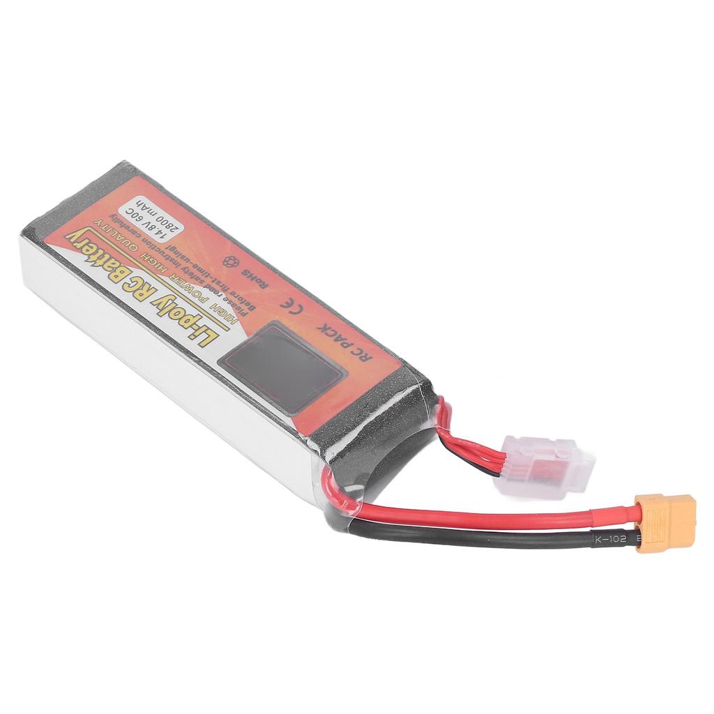 RC Lipo Battery 14.8V 60C Discharge Rate 4S XT60 Plug Connector 2800mAh Power for Remote Control