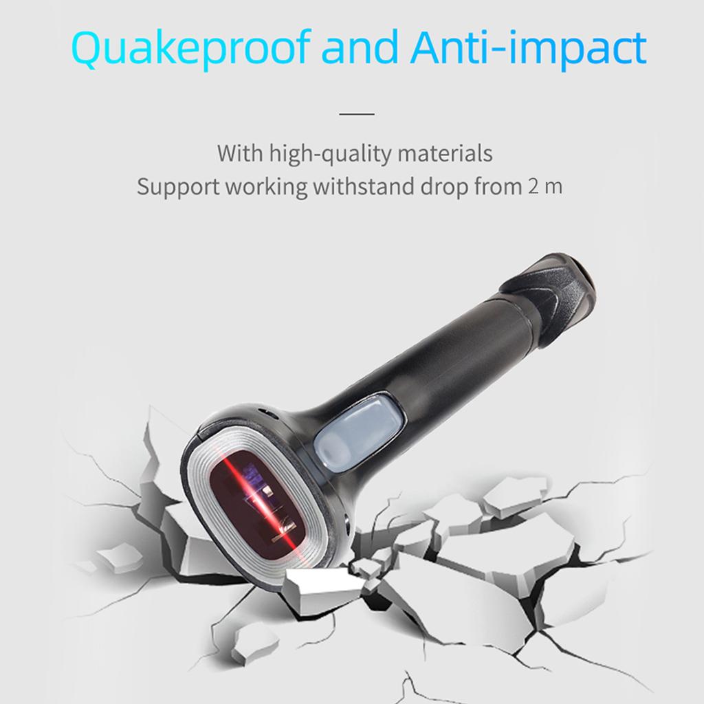 USB Barcode Scanner 1D Handheld Wired Bar Code Reader with Stand Support Paper Code Compatible with