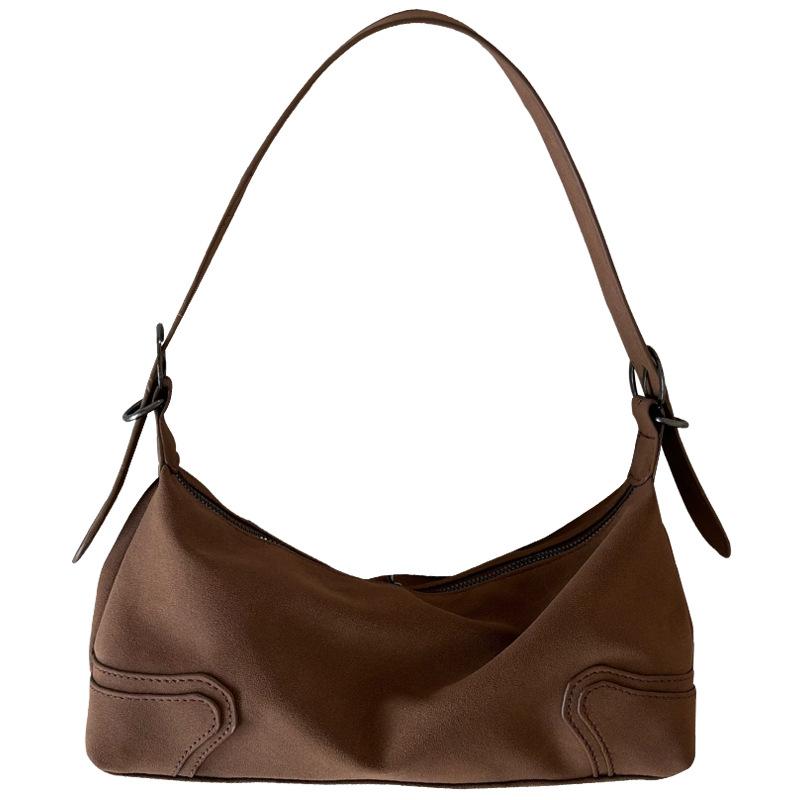 Сумка Niche Design Retro Versatile Suede Bag Осень-зима в корейском стиле с матовой текстурой на одно плечо для женщин