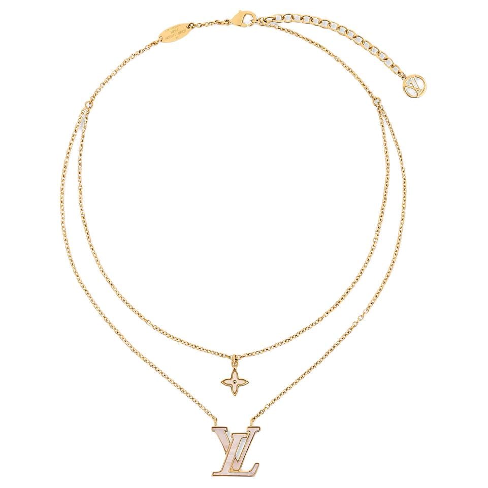Louis Vuitton Жемчужные смоляные ожерелья Женские Золотые M03867