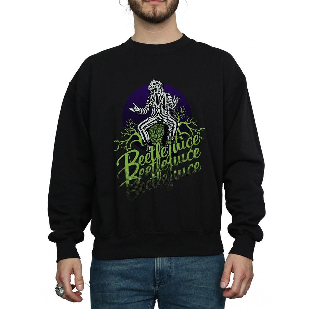 Beetlejuice Mens Faded Pose Sweatshirt