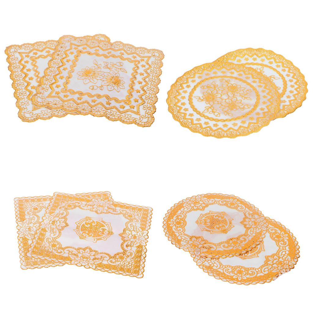 2 шт. 20x20 см салфетки для стола золотые салфетки подставки под кофейные чашки для свадебных вечеринок