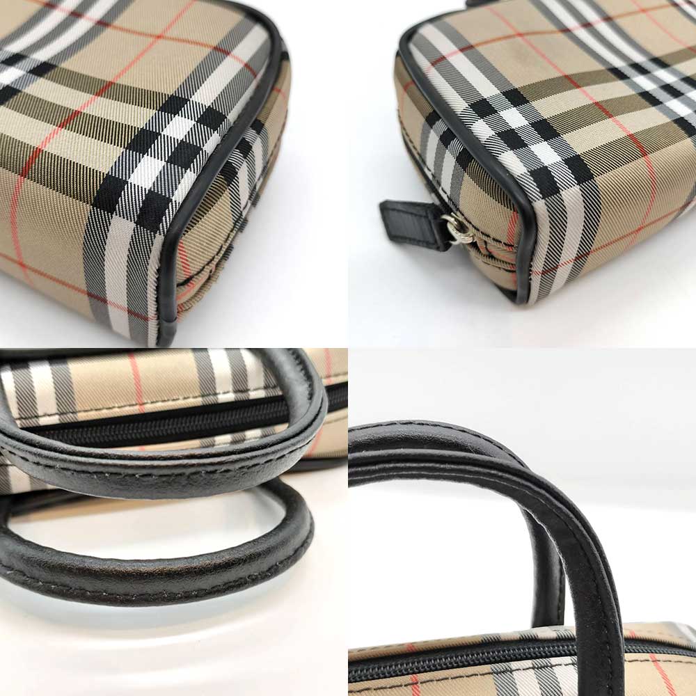 Б/у Сумка-косметичка BURBERRY Nova Check, холст, Женская