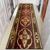 Ретро Роскошный Золотой Узор Домашний Декор Коридора Ковер Лестничный Ковер Нескользящий Мягкий Безворсовый Моющийся Входной Длинный Коврик Большой Размер