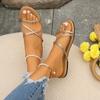 Мода 2024 года, горячая распродажа обуви для женщин, женские тапочки с открытым носком, летние однотонные, легкие, на плоской подошве, повседневные пляжные тапочки Zapatos De Mujer