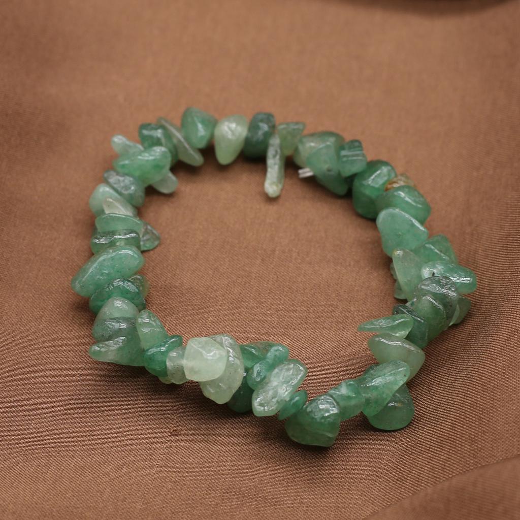 Новый стиль, женский браслет из натурального камня, розовый кварц/зеленый авантюрин, гравийный браслет для женщин, цепочка для подарков на день рождения, 18 см