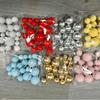 20-Piece Mixed Pack: Gold, Silver, Foam & Iridescent Christmas Cake Decoration Balls