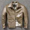 Thickened Head Layer Cowhide Leather Genuine Leather Men's Leather Jacket Handsome Lapel Jacket Trendy Autumn and Winter Jacket