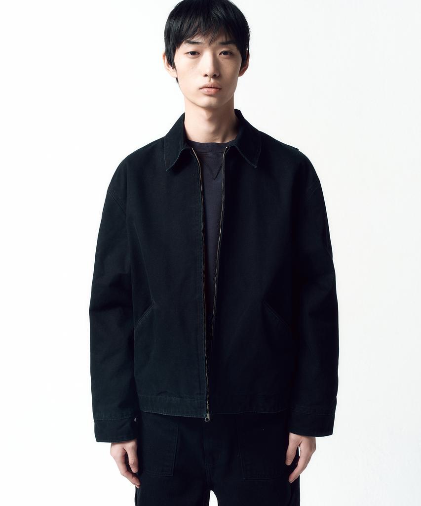 Insilence Duck Cotton Work Jacket Faded Black