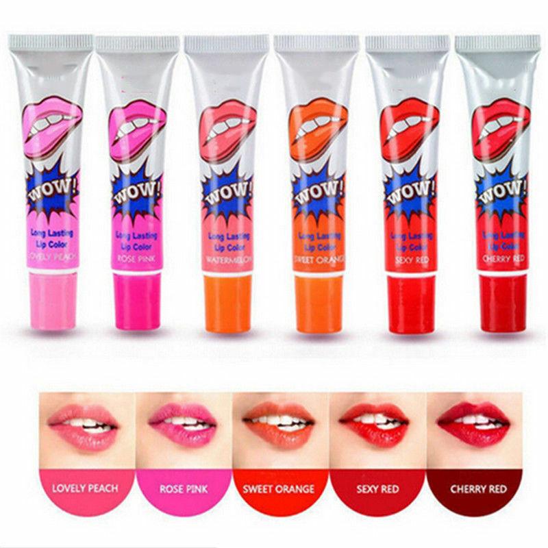 6 Colors Tear Pull Liquid Lipstick Long Lasting Lip Gloss Mask Base Waterproof Moisturizer Makeup Peel Off Lip Gloss Cosmetics