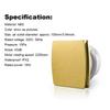 Bathroom Exhaust Fan 4 Inch Outlet Kitchen 2200rpm Waterproof Ventilator Wall Plastic Ventilation Extractor