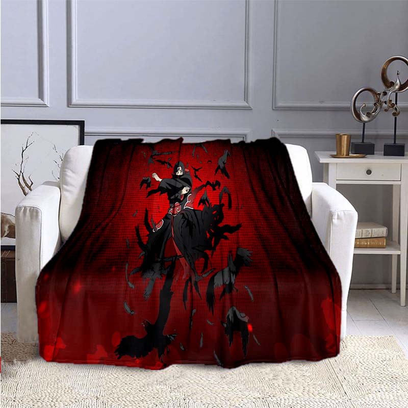 Cartoon Naruto 3D Printed Flannel Blanket for Beds Hiking Picnic Fashionable Bedspread Throw Blanket 30 Styles
