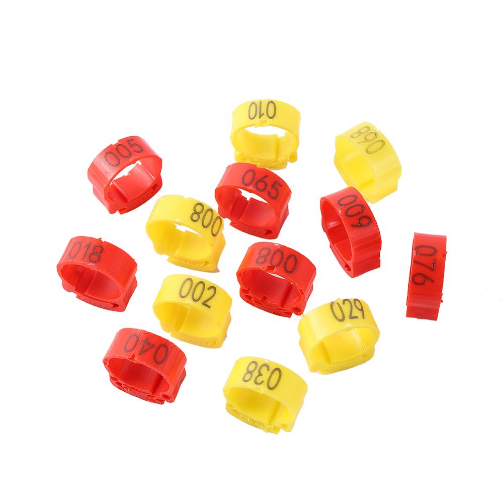 25 Pcs Chicken Foot Ring Adjustable Size Poultry Leg Digital Label Buckle Ring Plastic Chick Duck Goose Farm Equipment 6 Colors