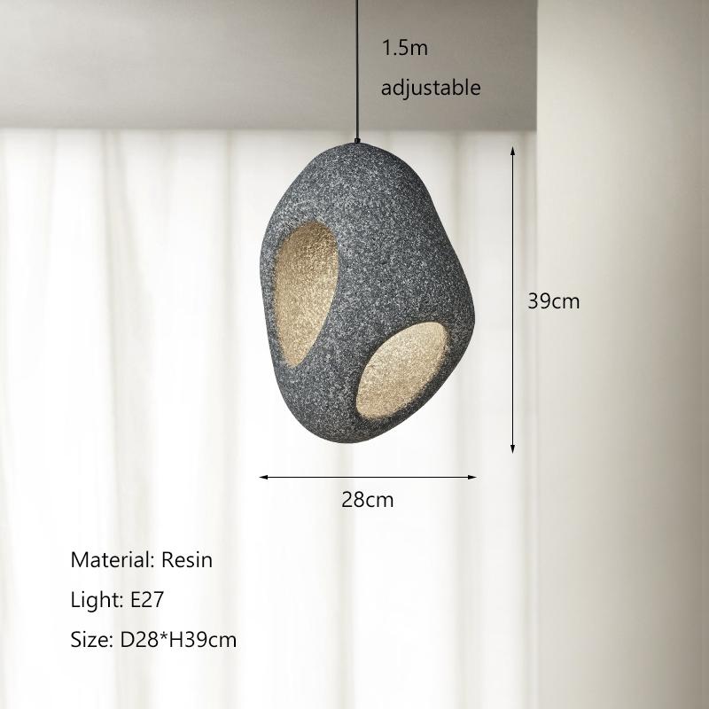 LED Art Wabi-sabi Style Creative Restaurant Pendant Light Post Modern Lustre Bedroom Dining Room Home Decor Bedside Hanging Lamp