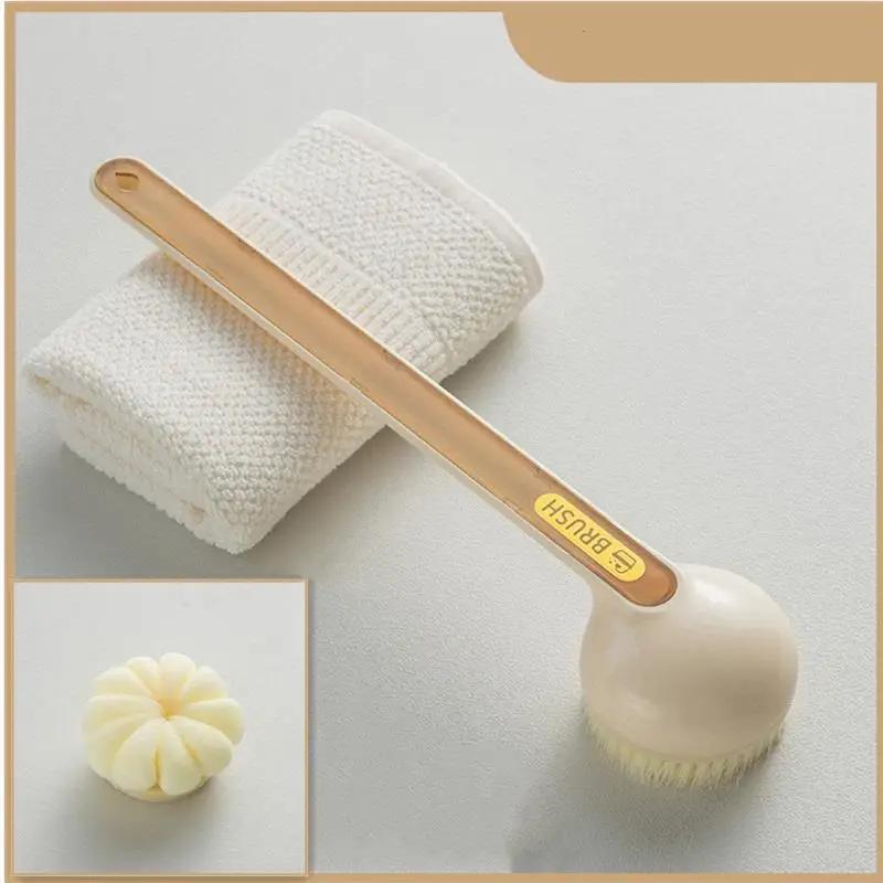 Щетка для ванны с длинной ручкой, мягкая щетина, скребок для ванны, бытовой съемный инструмент для душа, массаж спины, скребок для тела, аксессуары для ванной комнаты