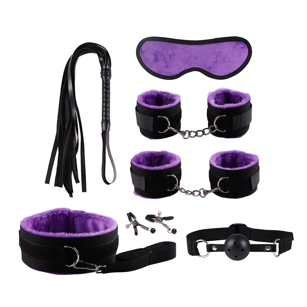 Erotic Sex Toys for Women Adults Games Nylon Bondage BDSM Kits Handcuffs Sex Whip Mouth Gag Soft Fox Tail Anal Plug Sexy Shop