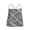 Top Sally Snake Print Cross Back Straps Woman