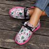 Lace-up Flat Plus-size Sneakers Women's Fall 2025 New Casual Graffiti Color-blocking Low-top Shoes