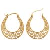 [R7474] - Gold Plated 'Cleapatra' Hoop Earrings - 35x30 Mm - 10 Mm