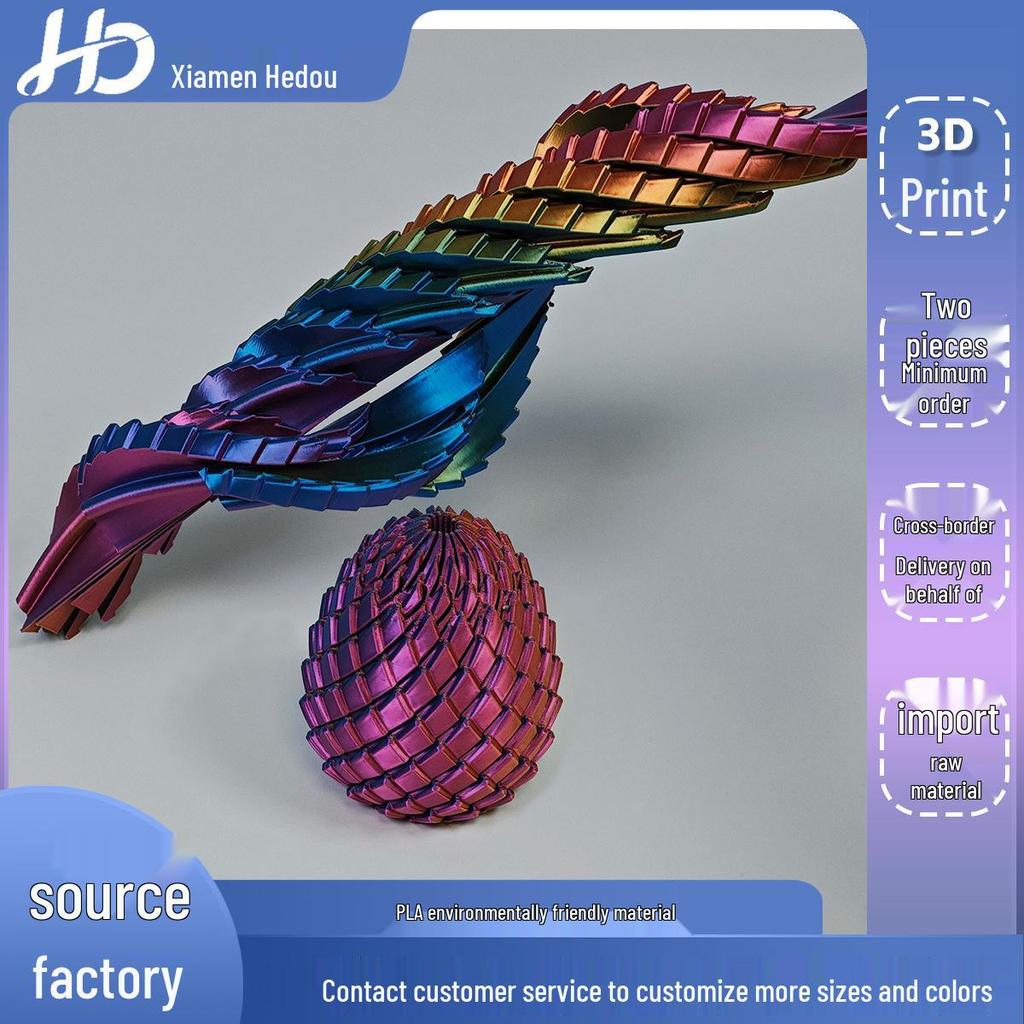 Формоизменяющаяся 3D-печатная модель яйца дракона, антистрессовый шар