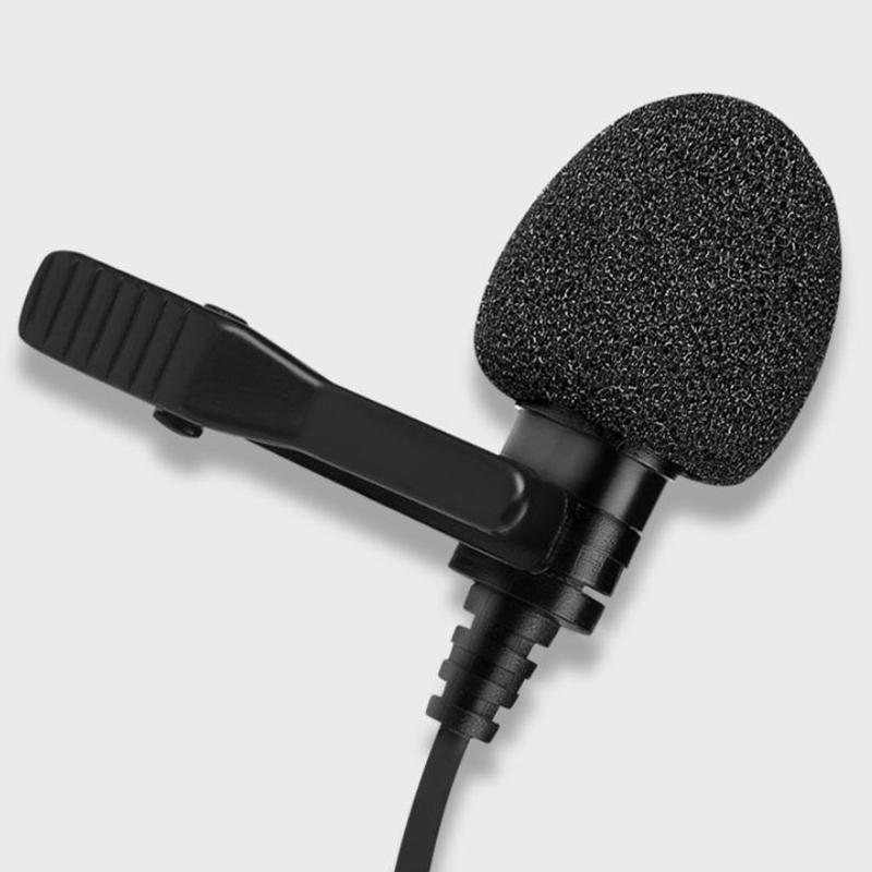 3.5Mm Jack Lavalier Tie Clip Lecture Microphones Mini Audio Mic For Camera Phone