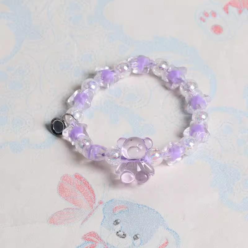 Красочные браслеты с бусинами в стиле преппи с мишками для пар и друзей