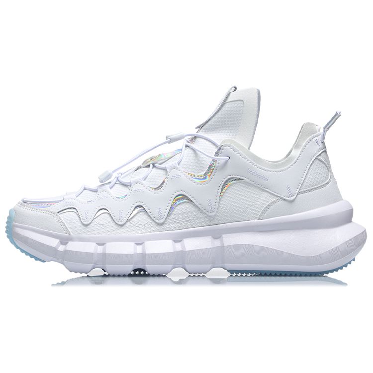 Li-Ning Wudao 2.3 Lite Fabric Synthetic Leather Round Toe Shock Absorbing Non-Slip Wear-Resistant Lightweight Low-Top Retro Basketball Shoes AGBR051-2