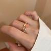 Shape Fashionable Heart Copper Ring For Women With Adjustable Fit And Unique Style