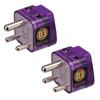 Conversion Adapter Plug for Overseas Economical Electric Plug Set of 2 Type B3 Travel, W, (B3 + Type) RW-WS05