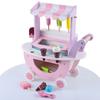 Деревянная кухонная игрушка игровой домик симуляция тележка для мороженого детская тележка для покупок игрушка тележка для симуляции супермаркета