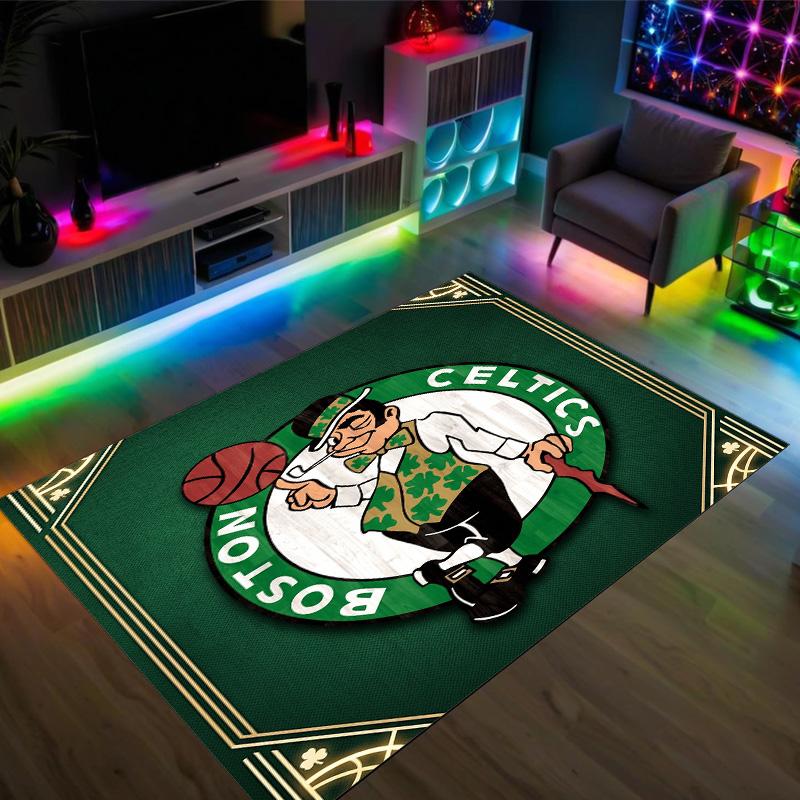 Celtic FC Design Crystal Velvet Carpet Cozy Non?Slip Printed Rug For Bedroom Living Room Entrance