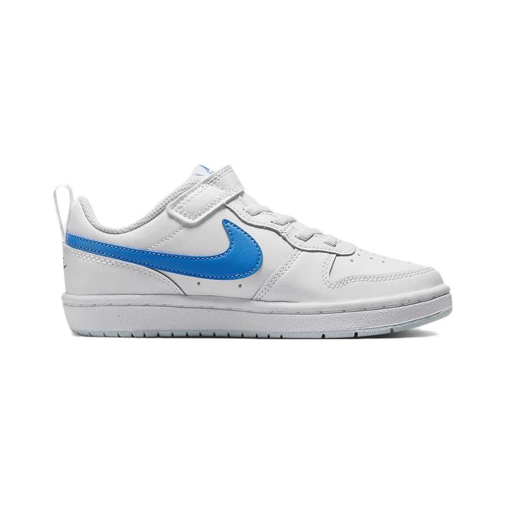 Nike Court Borough Low 2 PSV White Photo Blue Детские кроссовки Pure-Platinum Stadium-Green BQ5451-123