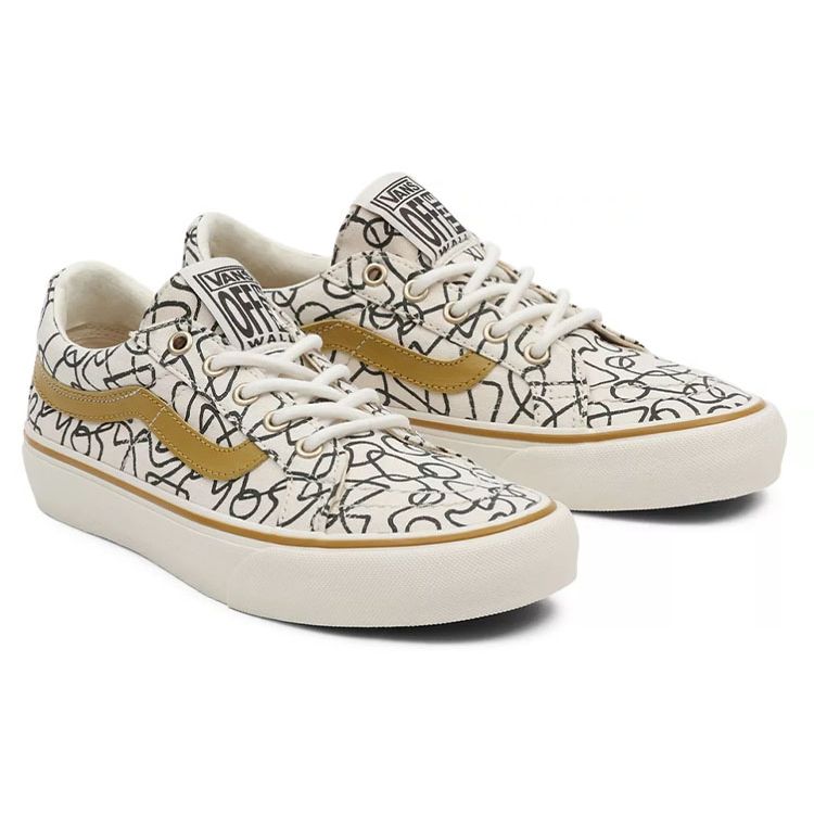 Vans Кроссовки унисекс с текстурой Waves x Sk8-Low Reissue Marshmallow Abstract, кремовые мультицветные VN0A4UWIB83